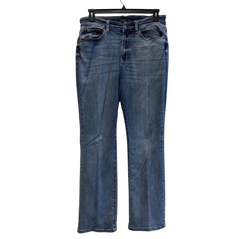 Judy Blue Bootcut Jeans Medium Wash Distressed Stretch Women 16W JB82337LT-CO-PL